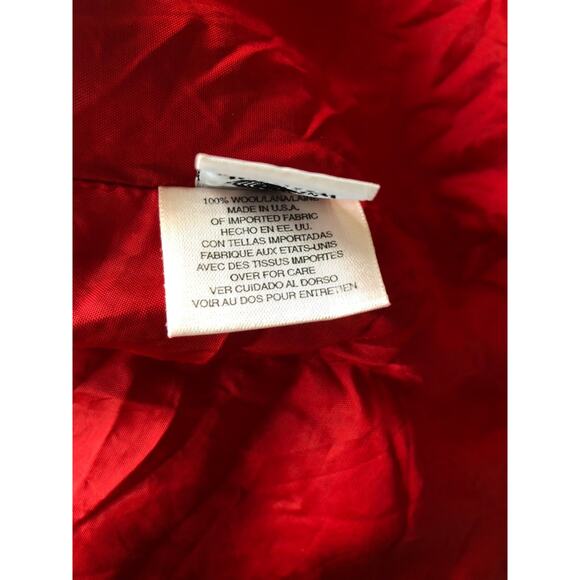 EUC Oscar De La Renta Jacket/Blazer Women's Red Button Down With Pockets Sz 4 - Picture 7 of 7